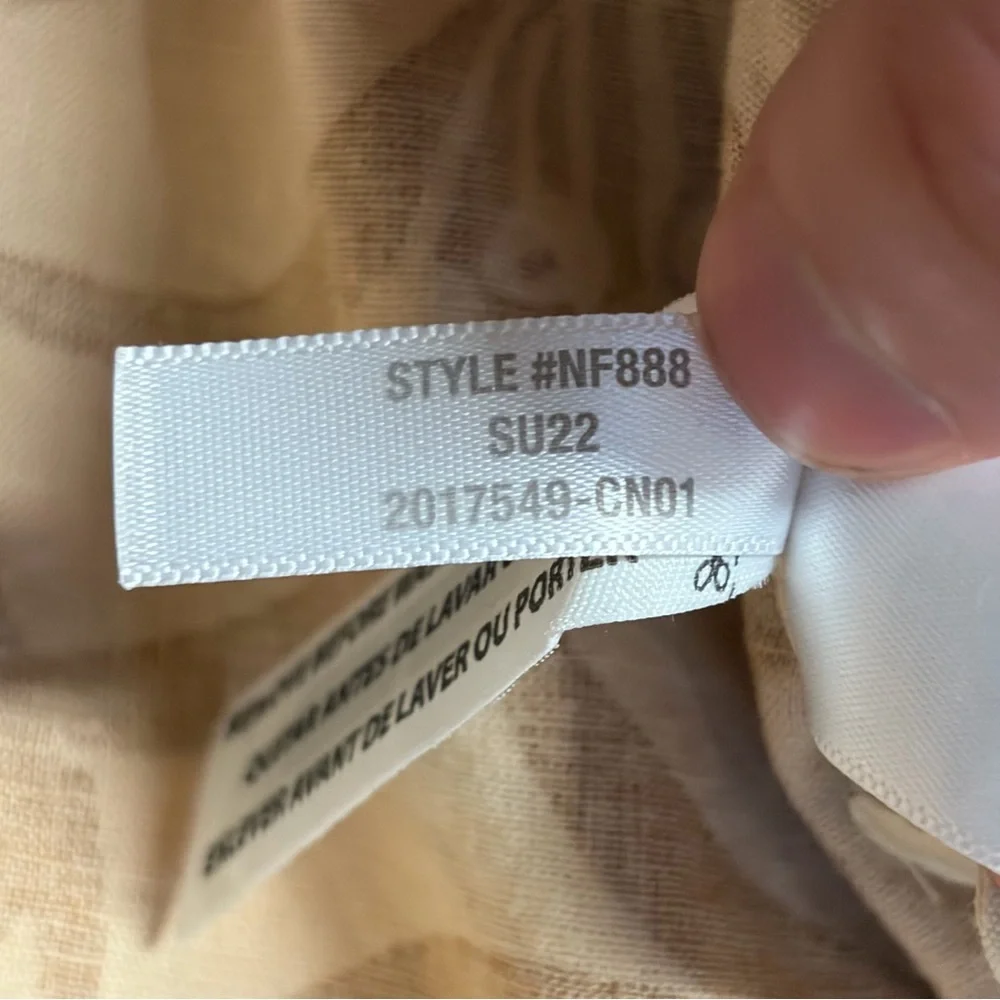 MADEWELL Women's summer beach boho Orange Linen-Blend Cami Midi Dress small - Picture 12 of 15